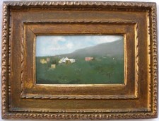 Carlo BRANCACCIO (Napoli 1861-1920) Paesaggio Olio su tavola + splendida cornice