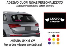 ADESIVO BIMBO BIMBA NOME A BORDO PERSONALIZZATO STICKER PER AUTO MOTO VETRI