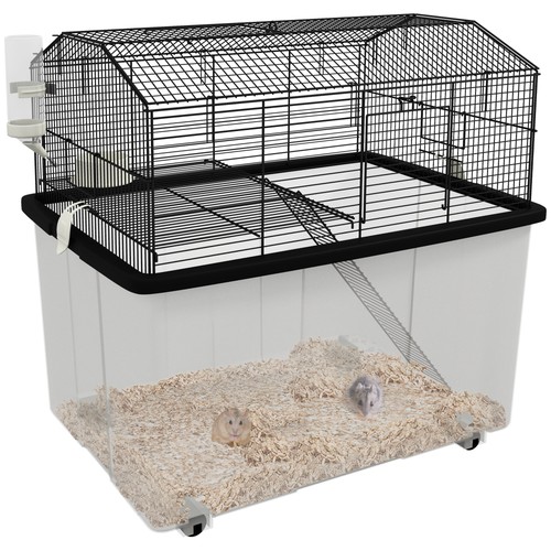 Pawhut hamster cage two - hamster, two-tier