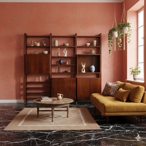 Libreria vintage noce - noce, con