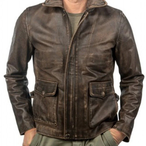 Giacca pelle marrone - in,