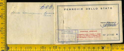 Biglietto treno ferrovia - biglietto,