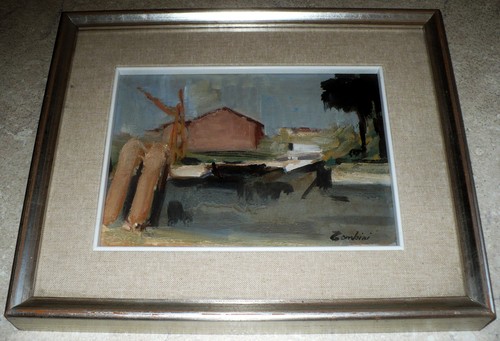 Quadro olio paesaggio - olio, post