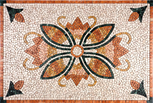 Rosone mosaico marmo 120 - mosaico,