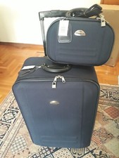 Set Trolley e Beauty case blu