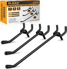 66 Pezzi 2/4/6 Pollici Ganci per Pegboard Extra Spessi, Organizzatore per Tavole a Picchetto Resistente A