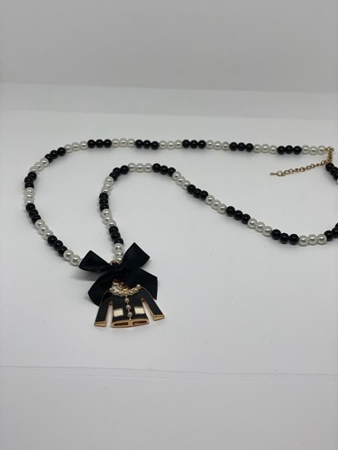 Collana lunga bianca nera - , moda