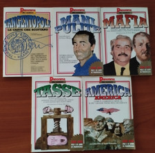 5 LIBRI INCHIESTA PANORAMA - TANGENTOPOLI, MANI PULITE, TASSE,  AMERICA, MAFIA