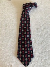 Gucci original cravatta seta blu vintage uomo/ silk man tie