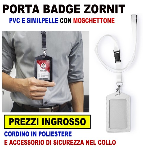 Porta badge laccio similpelle - porta,