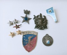 LOTTO CIMELI MILITARI Ufficiale STELLETTE MOSTRINE metallo dorato vintage