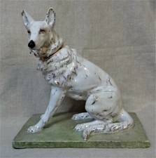 CERAMICA CARMELO GANCI SCULTURA, CANE LUPO O CECOSLOVACCO