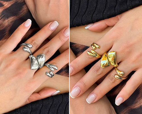 Set pcs wrap rings chunky - set, 3