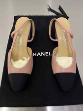 CHANEL Slingback Heels – Beige & Black – Size EU 36 / UK 3 / US 6