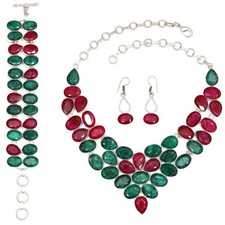 Set collana gioielli zaffiro