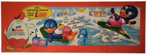 Cartone pubblicitario kinder - pubblicitario,