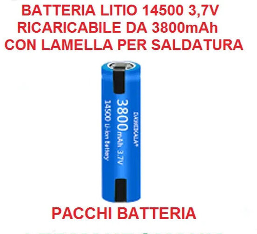 Batteria 14500 litio saldare - batteria,