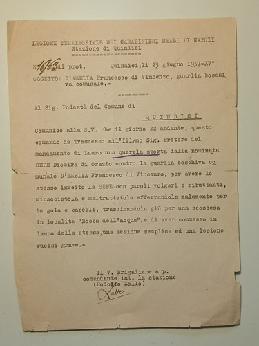 Lettera legione territoriale - lettera, "legione