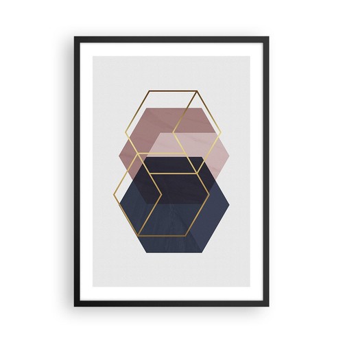 Poster 50x70cm esagoni moderni - esagoni,