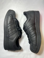 Adidas Superstar Black Trainer Leather Shoe Sneaker Scarpe Grigio 38 US 6 UK 5.5