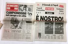 GIORNALE NAPOLI 11/5/1987 SCUDETTO MARADONA + 10/5/1987 NAPOLI FIORENTINA 1-1
