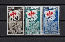1951 ITALIA REPUBBLICA - Giochi Ginnici - serie completa - 3 valori nuovi MNH