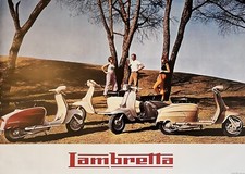 Lambretta raro poster auto