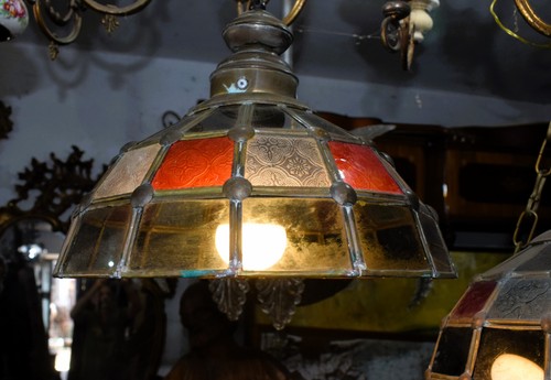 Vecchio lampadario vintage - vecchio,