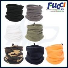 SCALDACOLLO IN PILE LEGGERO TERMICO CON COULISSE SCIARPA UOMO DONNA MONTAGNA SCI