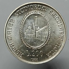 200 Lire 1988 FDC Università Di Bologna Repubblica Italiana Argento