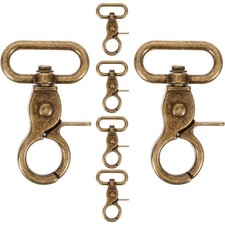  6 Pezzi Chiusure Girevoli Fai da Te Moschettone di Ricambio a Scatto Lega di Zinco