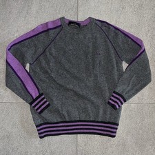 Maglione HARMONT & BLAINE Size M MEDIUM 100% Lana Made In Italy Grigio Vintage