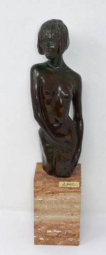 Scultura donna bronzo marga - bronzo,