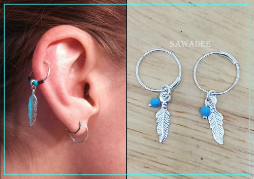 Coppia orecchini piercing - orecchini, a