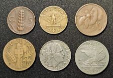 6 monete ITALIA dal 1931 al