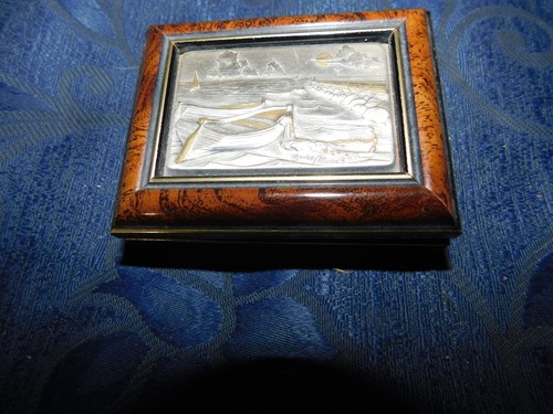 Small wooden box 925 silver - small,