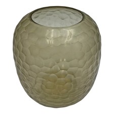 Vaso Bergamo Art 10" decorativo fatto a mano in vetro fantasia fumo chiaro