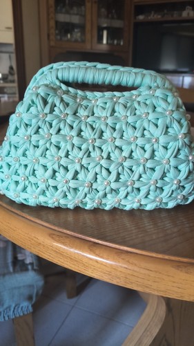 Pochette donna uncinetto verde