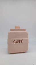 Barattolo caffè vintage ceramica Laveno rosa, contenitore cucina anni '50-'60