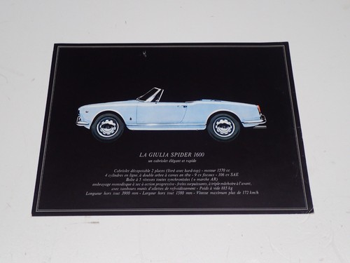 Alfa romeo giulia spider - giulia, 1600