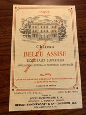  Vtg Wine Bottle Label