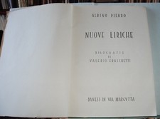 ALBINO PIERRO NUOVE LIRICHE - 1949  DANESI IN VIA MARGUTTA