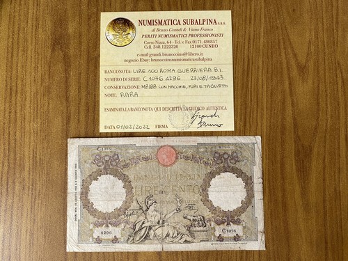 Regno italia lire 100 roma - lire,