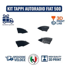 4x SET RICAMBIO TASTI PULSANTI RADIO PINZE AD INCASTRO STEREO FIAT 500