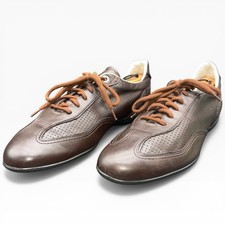 Santoni Men's Brown Perforated