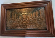 Antico quadro Ultima Cena rame
