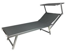 LETTINI SDRAIO PRENDISOLE SPIAGGIA RIMINI GRIGIO  CM.180x60xH38