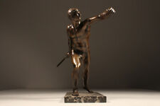 Statua in bronzo bronzo spadaccino borghese gladiatore borghese 30 cm 19. Secolo