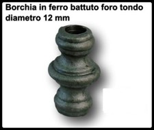 pz 25 borchie in ferro battuto per recinzioni ringhiere foro tondo da 12