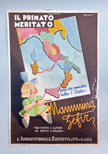 ANTICA INSEGNA PUBBLICITARIA CARTONATA MAMMINA ZEFIR ANNI 30' FIRMATA CASOLARO